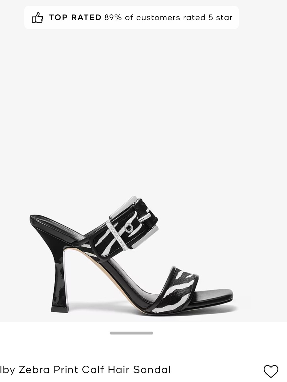 MICHAEL Michael Kors Black and White Zebra Calf Hair Slide Heel